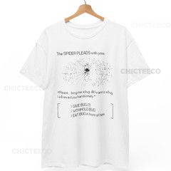 Spider Pleads Text Adventure T-Shirt Retro Gaming Cult Obscure Unisex Tee