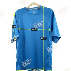 Champion Double Dry T-Shirt Athletic Activewear Gym Blue XL