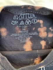 Led Zeppelin 1977 USA Tour Tie Dye Band Tee Shirt Mens 2XL Black Rock