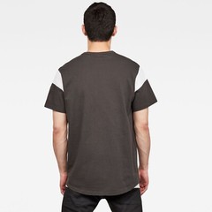 NWT Mens G-Star Raw Sport Panel Originals Logo GR T-Shirt Contrast Dark Gray Tee