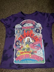 LED ZEPPELIN ELECTRIC MAGIC TOUR CONCERT TEE T SHIRT Mens L Purple Tie Dye