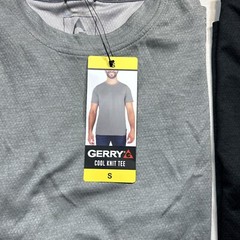 LOT OF 2 Gerry Men’s Light Weight Cool Knit Tees Gray | NWT Size S
