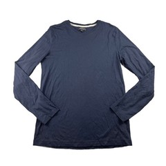 Banana Republic Long Sleeve T-Shirt Men M Tall Blue Luxury Touch Cotton Preppy
