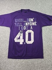 Vintage Screen Stars Shirt Mens Large Purple Dont Tell Anyone I Got A 4.0