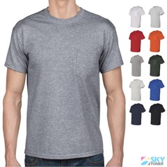 Gildan DryBlend 50/50 Pocket Tee Plain Blank Solid Short Sleeve T-Shirt – 8300