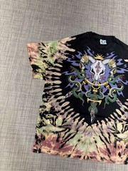 Vintage 1994 Liquid Blue Ian Bohorquez Goat Skull/Snake Tie Dye Shirt Size XL
