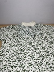BNWT RoadBlock Ben Franklin 100 Dollar Bill $100 All Over Pattern T Shirt Mens M