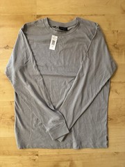 NWT JACHS New York Men’s Medium Gray Long Sleeve Crew Neck Basic T-Shirt