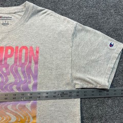 Champion Mens T-Shirt Large Gray Short Sleeve Logo Athletic Casual
