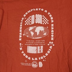 Castillo Del Rey El Salvador T Shirt Mens Medium Orange Graphic Tourist Cotton