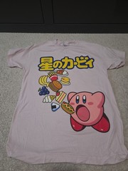 Kirby Food Pink T-Shirt Hot Topic Short Sleeve Size S (34/36)