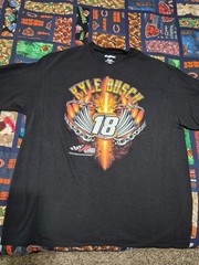 KYLE BUSCH BLACK T-SHIRT #18 X-LARGE NASCAR NEW W/OUT TAGS
