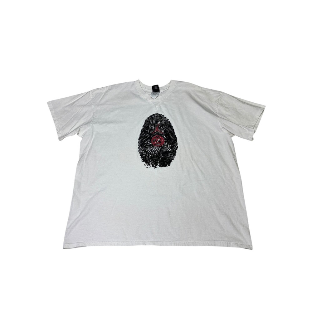 Vtg Jordan Brand Graphic T Shirt Mens XXL White Fingerprint Logo
