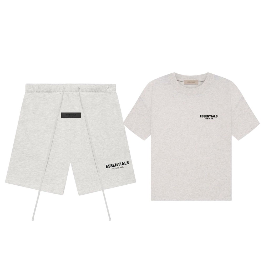 Light Oatmeal Essentials Set T Shirt and Shorts Size XS Brand New with Tags