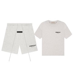 Light Oatmeal Essentials Set T Shirt and Shorts Size XS Brand New with Tags