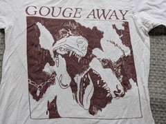 Gouge Away Shirt Mens Small White Deathwish Graphic Punk Hardcore Tee Tultex