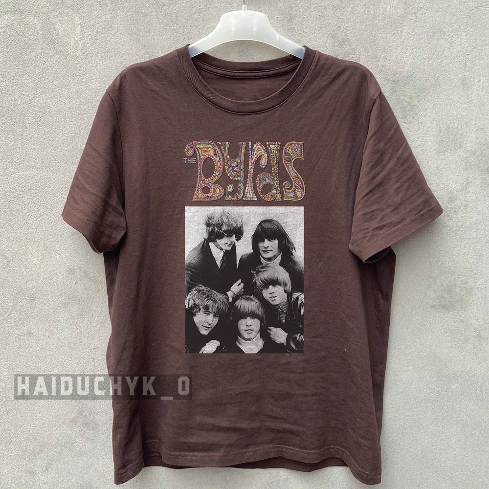 The Byrds Rock Band Retro Unisex Russet T-shirt Size S-5XL