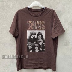 The Byrds Rock Band Retro Unisex Russet T-shirt Size S-5XL