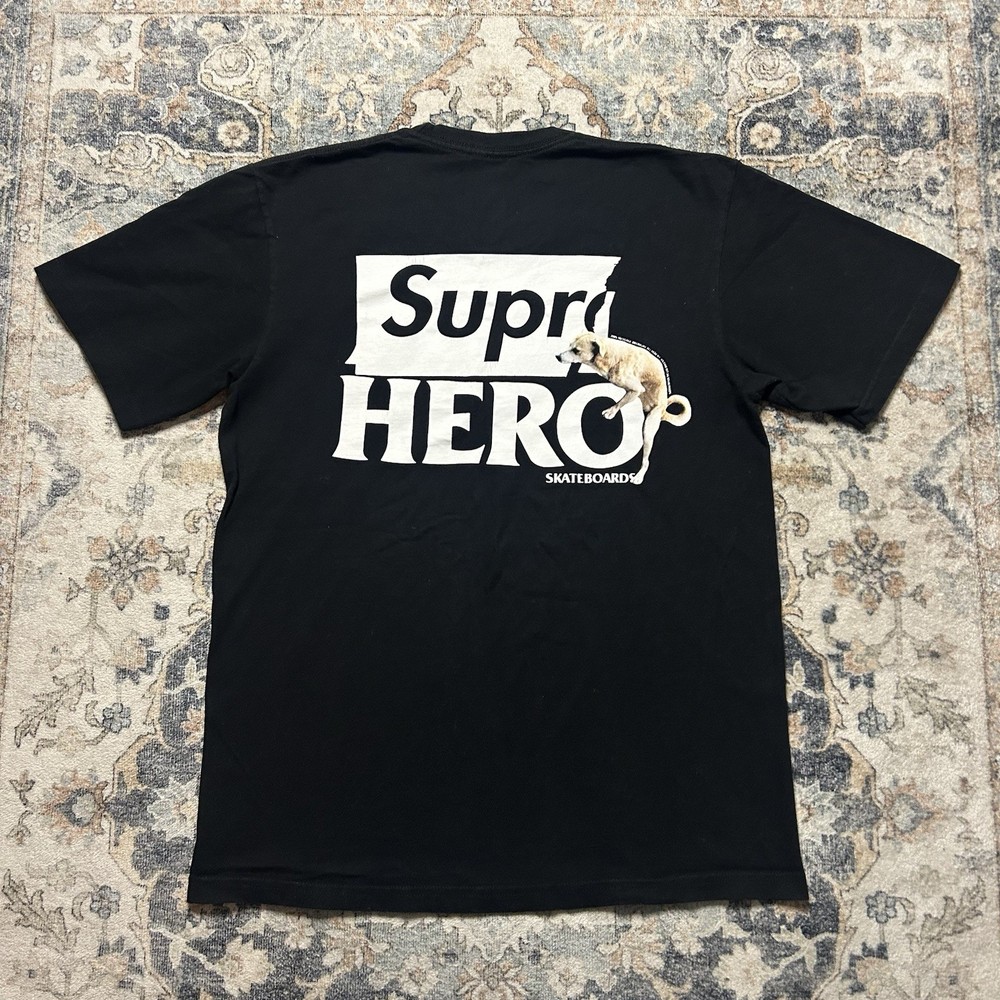 Supreme Antihero Skateboards Dog Tee Black T-Shirt Size Small SS22