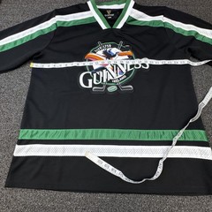 Guinness Mens XL Hockey Jersey Medium Ireland 1759 Promo Toucan Black Green
