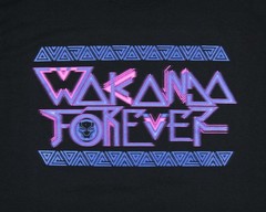 Black Panther Wakanda Forever Men’s Neon Logo T-Shirt