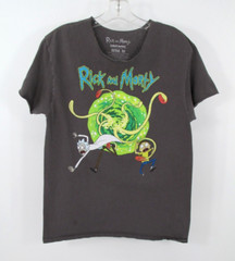 Rick and Morty Adult Swim Tee Unisex Medium Gray Graphic Cartoon Ripple Junction