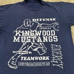 Vintage Basketball Kingwood Mustangs High School T-shirt Large College sports