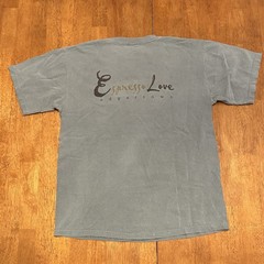Vintage Y2K Espresso Love Coffee T Shirt S/M Blue Edgartown Massachusetts