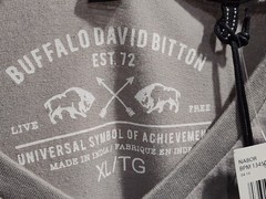Buffalo David Bitton v-neck short sleeve stretch muscle t-shirt skull gray XL