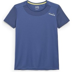 diadora Core Running Crew Neck Short Sleeve Athletic Mens Blue Shirt Sz Medium