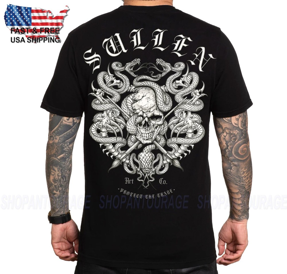 Sullen Art Collective Bones Badge Premium SCM7273 Short Sleeve T-shirt For Men