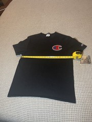 Champion Classic Jersey T-Shirt 100% Cotton Black Men’s Size Large