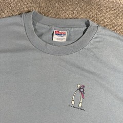 Vintage 90s Hanes Heavyweights 50/50 Graphic T-Shirt XL Streetwear Y2K