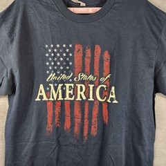 Alstyle Shirt Mens XL Blue United States Of America Flag Graphic Tee Patriotic