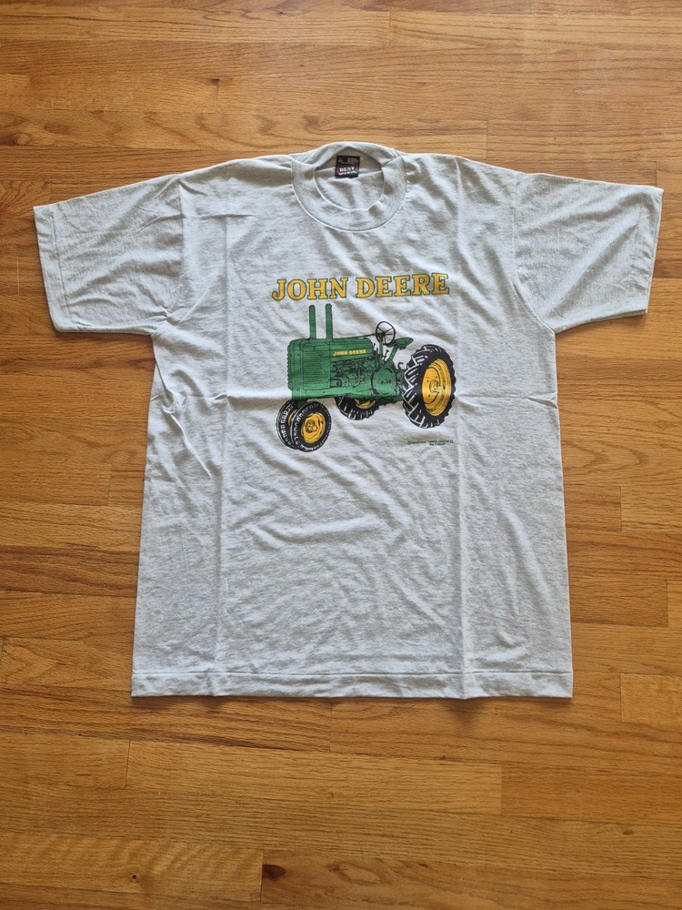 VTG John Deere General Purpose Antique Tractor T Shirt Gray LG New USA