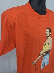 Freddie Mercury Queen T-Shirt Medium Orange Official Merch Double-Sided Men