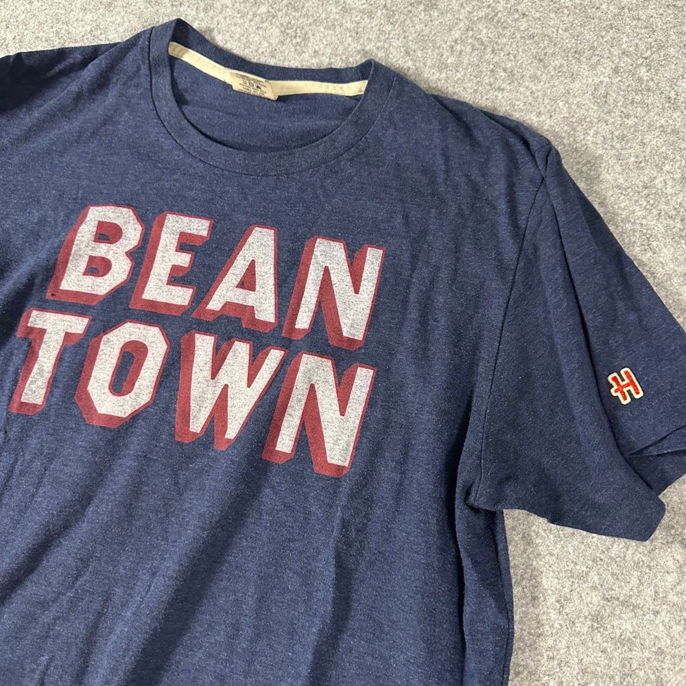Homage Bean Town T-Shirt Medium Blue Mens Short Sleeve Graphic Tee