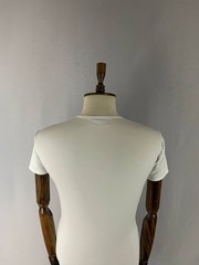 Emporio Armani Mens T-Shirt Size L White Polyamide Short Sleeve Crew Neck