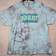 MOUNTAIN DEW BAJA BLAST Shirt Mens 2XL XXL Blue TIE DYE CASUAL Faded Gamer NWT