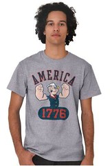 Popeye The Sailor Man America 1776 Graphic T Shirt Men or Women