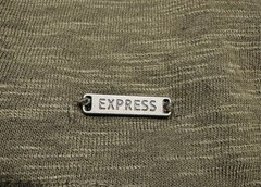 Express Men’s Henley Olive Green Short Sleeve Solid T-Shirt Size S