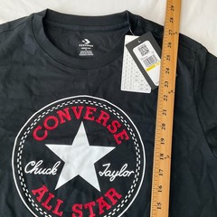 Converse T Shirts Unisex Adult Size M Black White Short Sleeve Stretch 2 Shirts