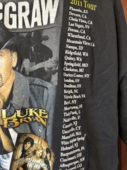 2011 Tim McGraw Tour Black Shirt Size XL Luke Bryan The Band Perry