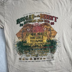 2009 Gildan Reggae in the Desert Ky-Mani Marley Beige SS Shirt Men’s Large