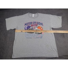 Gildan 2003 Motor City Bowl VII T-Shirt Mens XL Northwestern vs Bowling Green