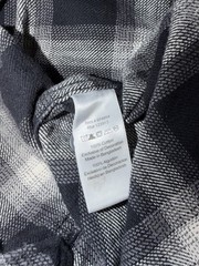 Jachs Mfg Heritage Flannel Shirt Men Large Black White Plaid Button Up Pockets