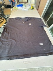 Carhartt K84 Workwear Loose Fit Short-Sleeve Henley T-Shirt with Pocket. Used bu