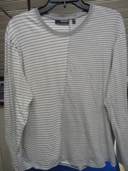 MURANO SLIM FIT STRIPED L/S SHIRT SIZE LARGE