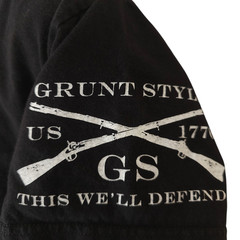 This We Will Defend T Shirt Mens Size Medium Black Grunt Style Military Militia