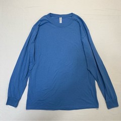 Jerzees Dri-Power Long Sleeve T Shirt Blue Men’s Large Cotton Blend